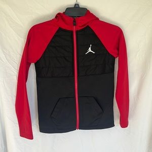 Jordan Red/Black Zip Up Hoodie Small Boys 8/10
